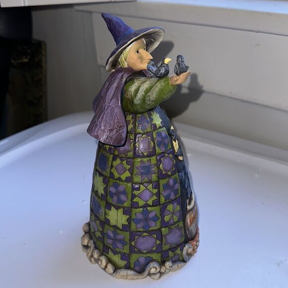 New in box 2004 Jim Shore Black Bird Stew Witch with Black Birds Figurine - Picture 4 of 10